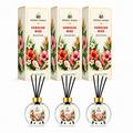 Herbal Aroma Hawaiian Wind Reed Diffuser Set, 3 Pack Home Fragrance Diffusers, 100 mL Each, 300 mL Total, Tropical Home Fragrance for Bedroom & Office